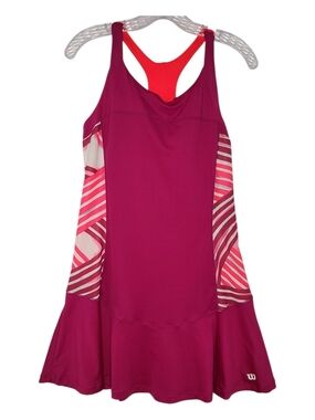 red wilson tennis dress Wilson Women's Tour Perforated Tennis Dress